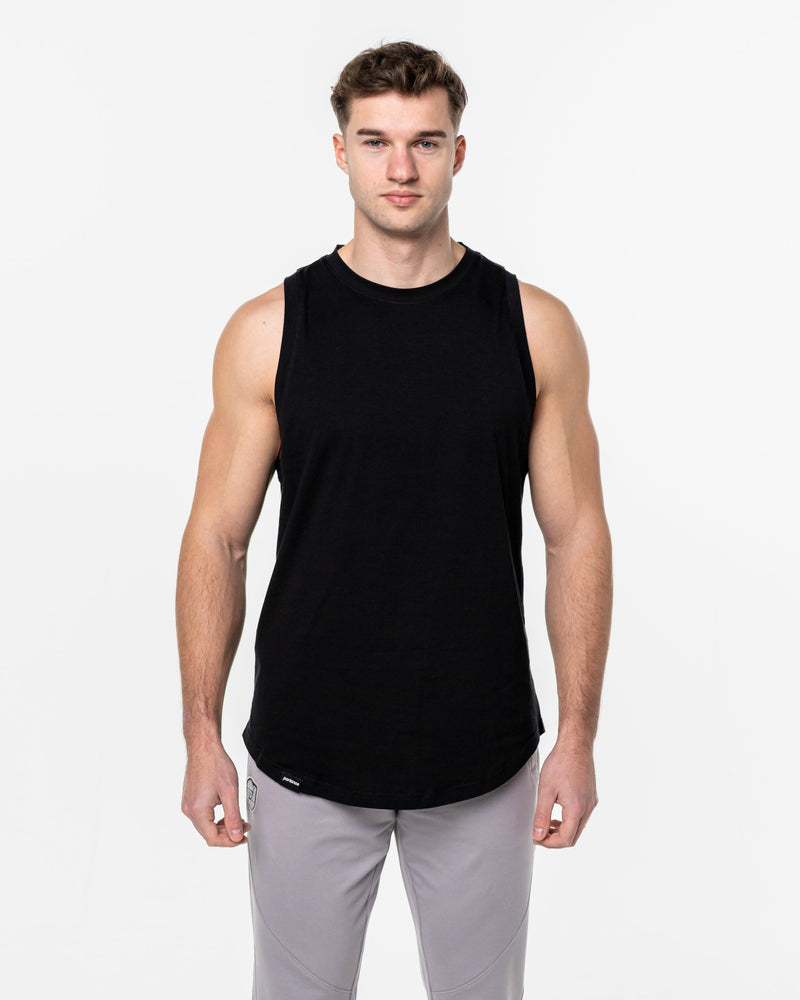 portance PimaCotton TankTop black | Pima-Baumwolle & FUZE™ Technologie — portance