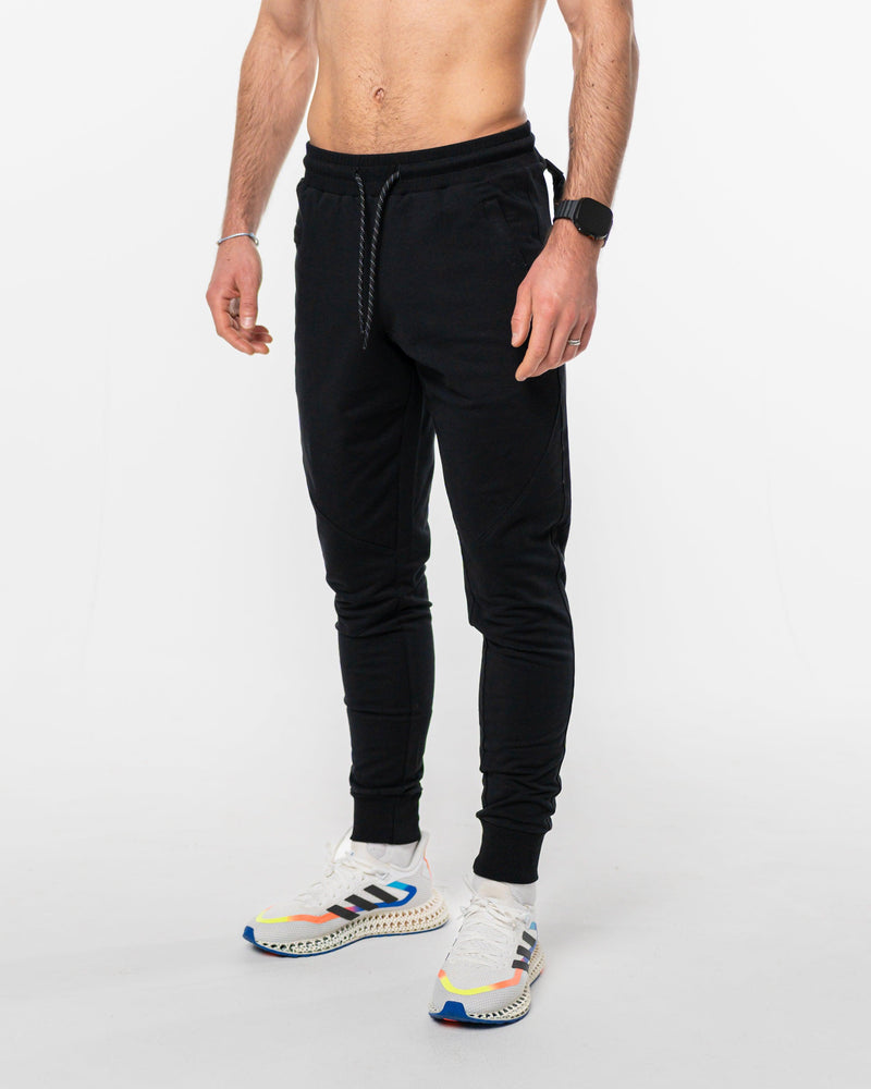 portance Tech Joggers black | Men's French Terry Jogger Pants — portance