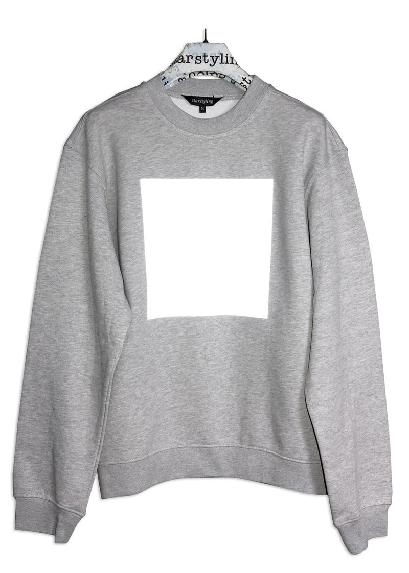 Reflect Big Square Sweater - Unisex Hoodie with Reflective Print — starstyling
