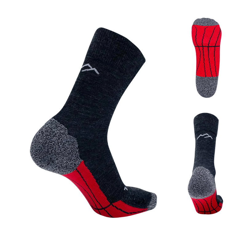 Outdoor-Socken aus Merinowolle – Unisex, anatomisch & rutschfest — Drassn