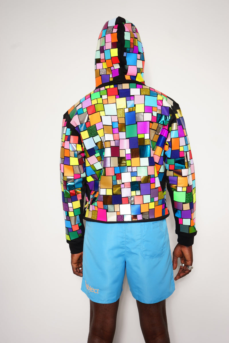 Mosaic Allover Multicolor Hoodie Unisex - Glitter Mosaic Print — starstyling