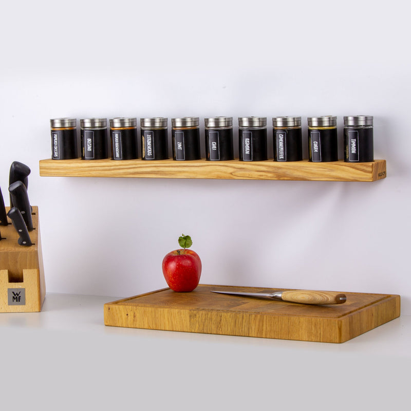 Gewürzregal SPEZIE mit Streudosen aus Holz — Woodkopf