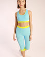 Capri Stratoni Pale Blue – ¾ Sports Trousers High Waist | ECONYL® Contrast Waistband