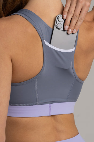 Lagonisi ECONYL® Medium Support Sports Bra with Back Pocket
