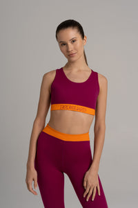 ECONYL Sports Bra Lagonisi Bordeaux – Medium Support with Back Pocket — Ansicht 6