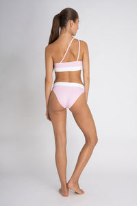 Cotton Beach Bikini Top Pink – Recycled ECONYL®, asymmetrical — Ansicht 5