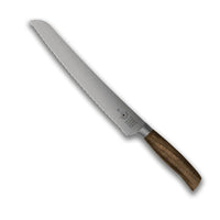 Brotmesser mit Walnussholzgriff | Gezackte Klinge 22 cm — Ansicht 1