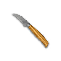 Paring Knife Olive Wood 7 cm Concave Blade Solingen Stainless Steel — Ansicht 1