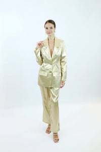 Farah Blazer – Recycled Polyester | Gold Shine | Fairly Crafted — Ansicht 1