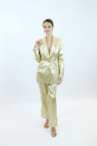 Farah Blazer – Recycled Polyester | Gold Shine | Fairly Crafted