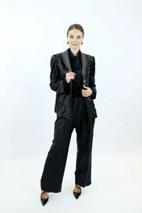 Blazer Sustainable Fabric Lala – Recycled Polyester | Silver Details | Ethically Made — Ansicht 1
