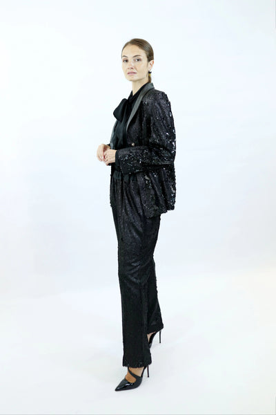 Blazer Sustainable Fabric Lala – Recyceltes Polyester | Silber-Details | Fair gefertigt
