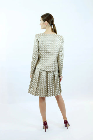 Rock Sustainable Fabric Aisha – A-Linie | Chevron-Muster | Recyceltes Polyester