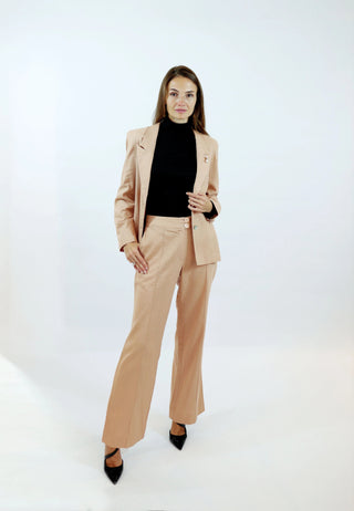 Hose Sustainable Fabric Leinen Marlene, BIO-Leinen | Apricot | Weite Marlene-Form