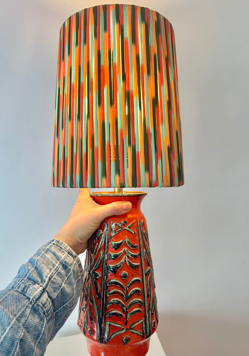 Seltene Uebelacker Vasenlampe – Keramik Tischlampe 1960er/70er — Ansicht 4