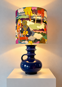 Tischlampe aus Mid Century Vase von Cari Zalloni für Steuler - Liberty London Stoff — Ansicht 1