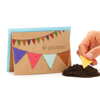 Greeting card "Congratulations" - Pennant garland by Die Stadtgärtner — Ansicht 2