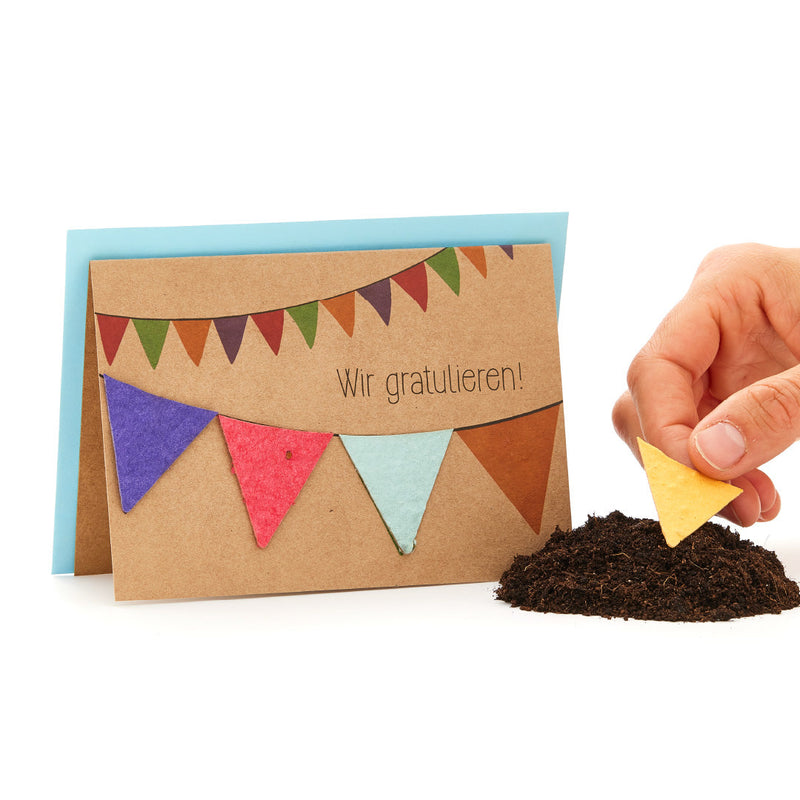 Greeting card "Congratulations" - Pennant garland by Die Stadtgärtner — Ansicht 2
