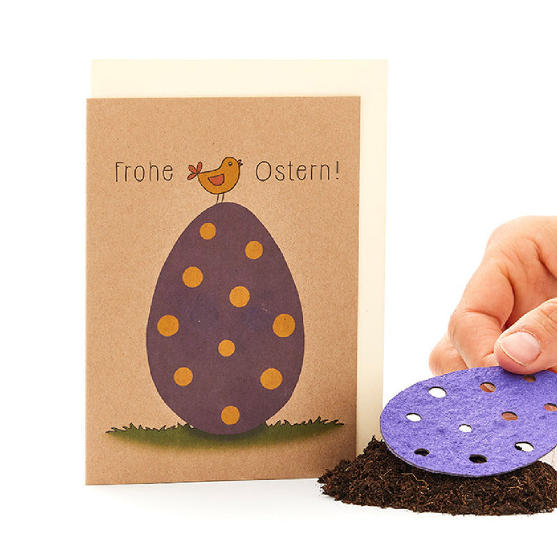 Osterkarte „Frohe Ostern“ – Grußkarte mit Blumen — Ansicht 2
