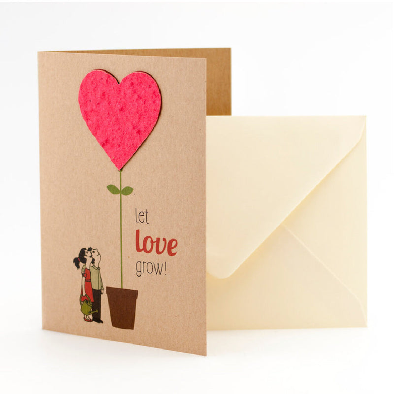 Grußkarte Let love grow – Liebe und Blumen pflegen — Ansicht 2