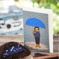 Greeting card "Chin up" – Encouraging message with flower growth — Ansicht 1