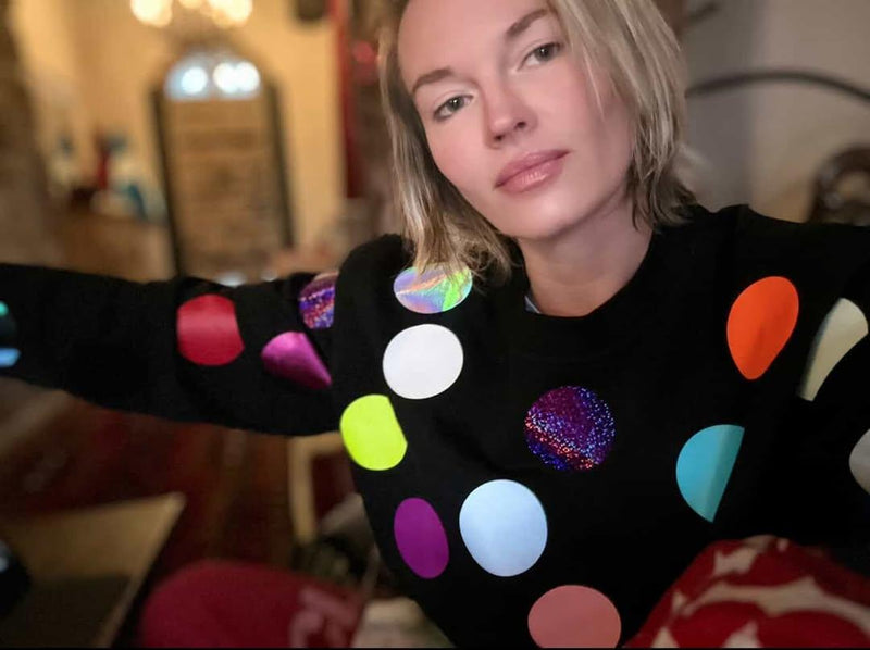 Balls Sweater Multicolor Dots Unisex Allover Print — Ansicht 2