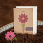 Dankeskarte „Blume“ – Blumenstrauß verwandelt sich