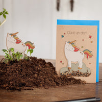 Greeting Card "Believe in Yourself" – Seed Plug Made of Cardboard — Ansicht 1