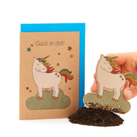 Greeting Card "Believe in Yourself" – Seed Plug Made of Cardboard — Ansicht 2