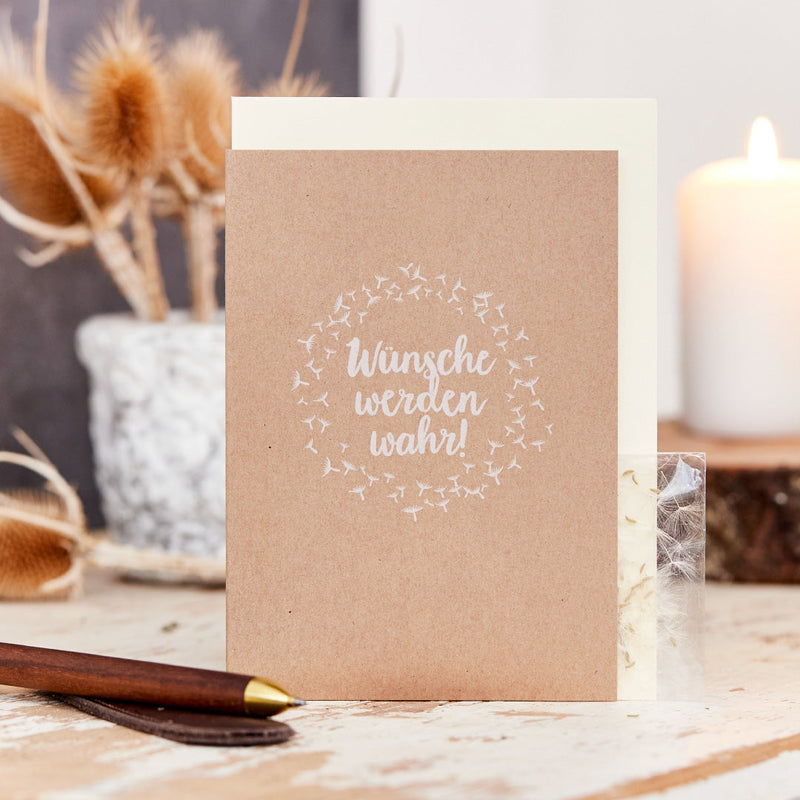 "Wishes Come True" Greeting Card – Seed Paper by Die Stadtgärtner — Die Stadtgärtner