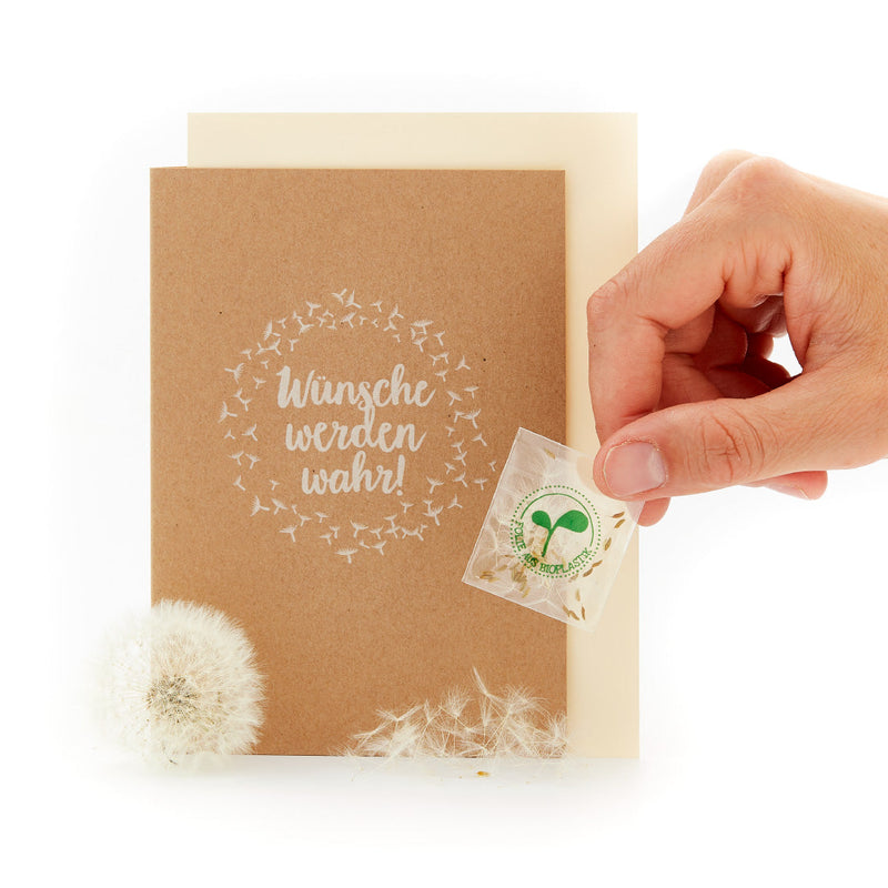 "Wishes Come True" Greeting Card – Seed Paper by Die Stadtgärtner — Ansicht 2