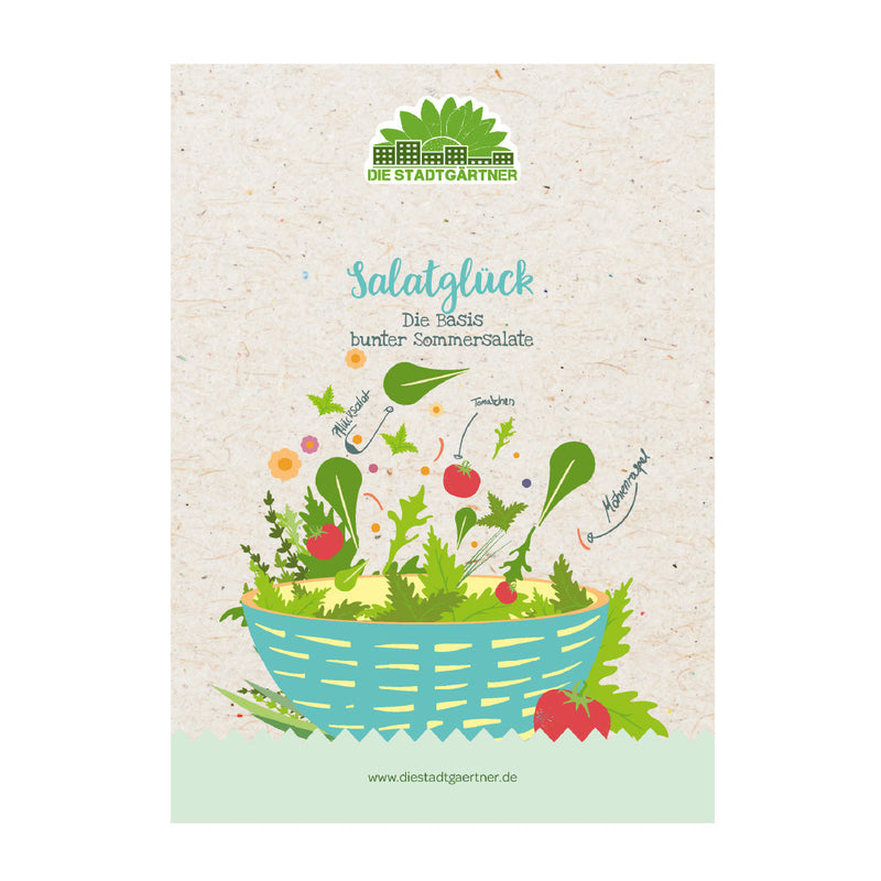 Herb Crate "Salad Happiness" – 7 Fresh Herbs & Seasoning Plants in Wooden Box — Ansicht 2