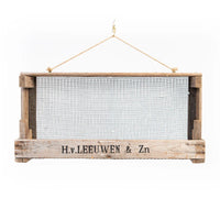 Wide Garden Shelf from Onion Sieve – Vintage Unique Piece | Gold Fittings & Jute Rope | 75×18.5×35.5 cm — Ansicht 2