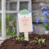 Seed greeting card "Gardening is my Yoga" – colourful wildflower mix — Ansicht 1