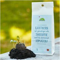 5 Seed Bombs "Gardening is Therapy" Tomato Red Riding Hood Handmade — Ansicht 1