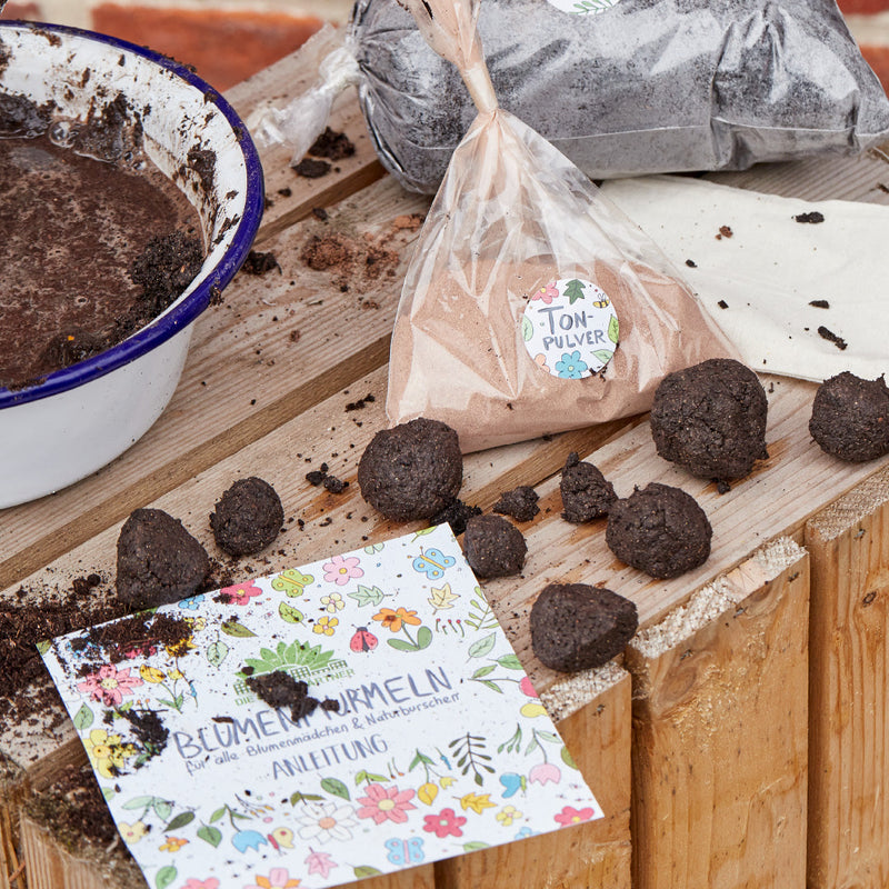 DIY Blumenmurmeln-Bausatz – 30 Seedballs selbst herstellen — Die Stadtgärtner
