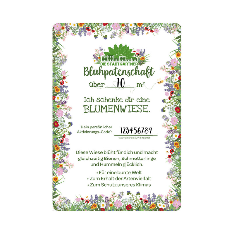 Patenschaft für 10 m² Blumenwiese zum Ausdrucken — Ansicht 2