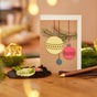 Weihnachtskarte „Weihnachtskugeln“ – Saatpapier zum Einpflanzen