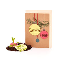 Weihnachtskarte „Weihnachtskugeln“ – Saatpapier zum Einpflanzen — Ansicht 2