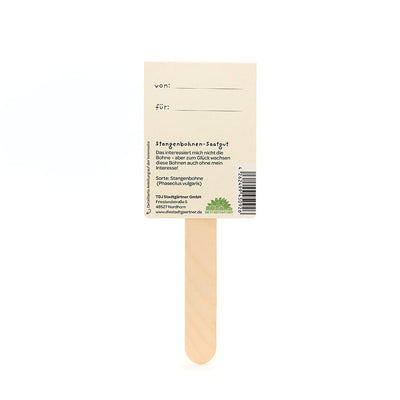 That doesn't interest me. The Bean – Seed Greeting ORGANIC with pole bean seeds