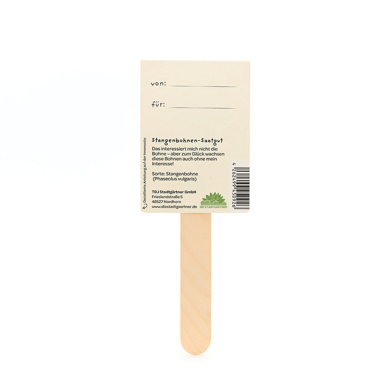 That doesn't interest me. The Bean – Seed Greeting ORGANIC with pole bean seeds — Ansicht 3