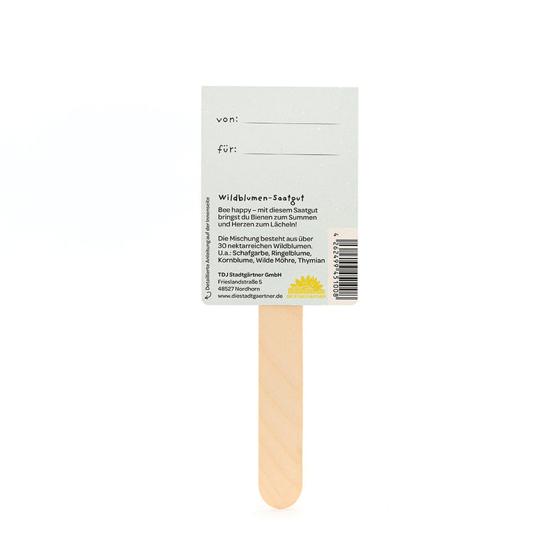 Bee Happy - Seed Gift Organic Wildflowers with Personalisation — Ansicht 3
