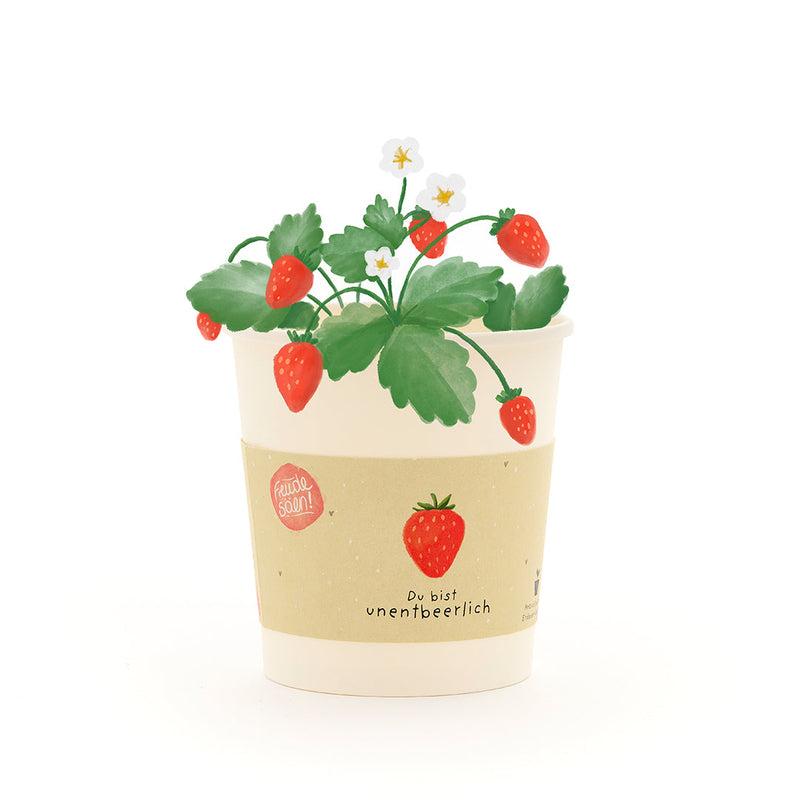 Du bist unentbeerlich - Erdbeeren-Anzuchtset mit Becher — Die Stadtgärtner