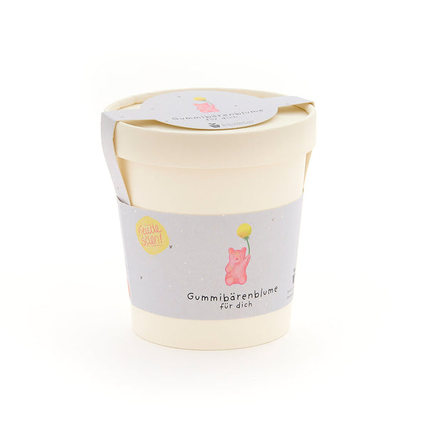 Gummibärenblume Anzuchtset – Becher mit Saatgut & Kokos-Quelltablette