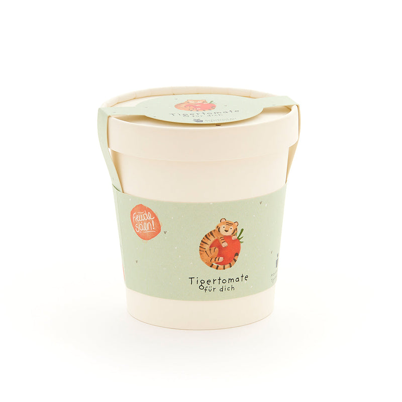 Tigertomate Anzuchtset – Becher mit Saatgut & Kokos-Quelltablette — Ansicht 2