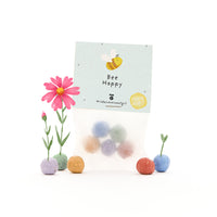 5 Flower Seed Bombs in "Bee Happy" Bag - Seed Bombs for Bee Lovers — Ansicht 1