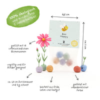 5 Flower Seed Bombs in "Bee Happy" Bag - Seed Bombs for Bee Lovers — Ansicht 4