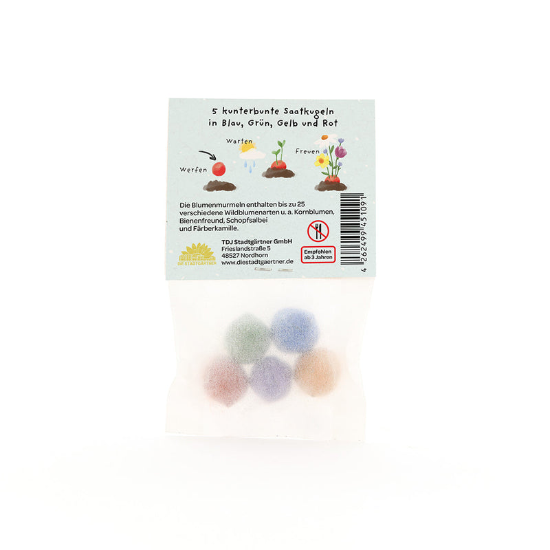 5 Flower Seed Bombs in "Bee Happy" Bag - Seed Bombs for Bee Lovers — Ansicht 3
