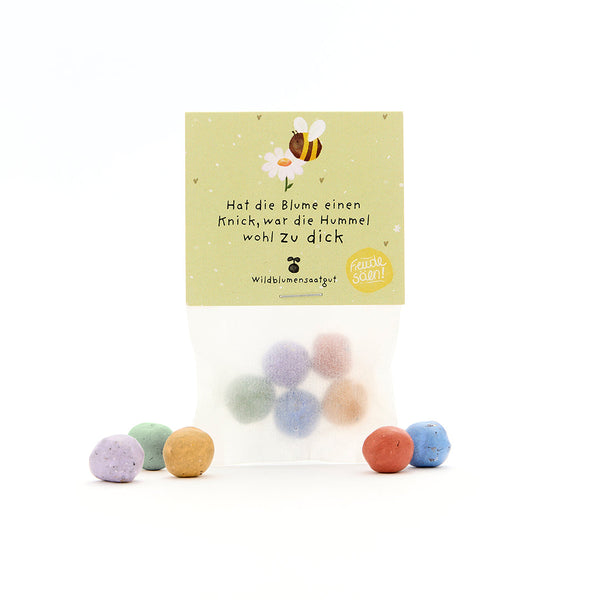 5 flower seed bombs in a bag – for bees & bumblebees