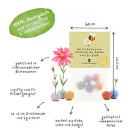 5 flower seed bombs in a bag – for bees & bumblebees — Ansicht 4